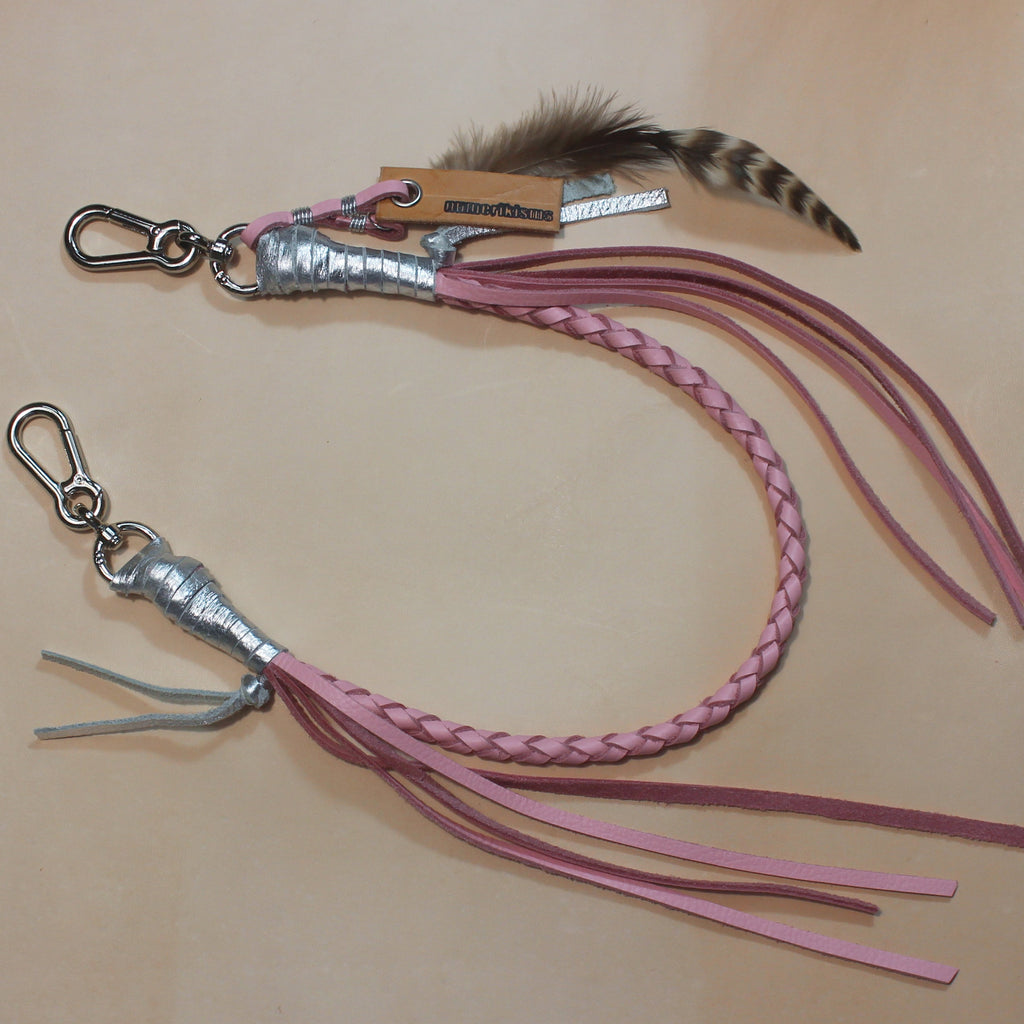 Leather Bag Chain<br>"Bubble Gum"