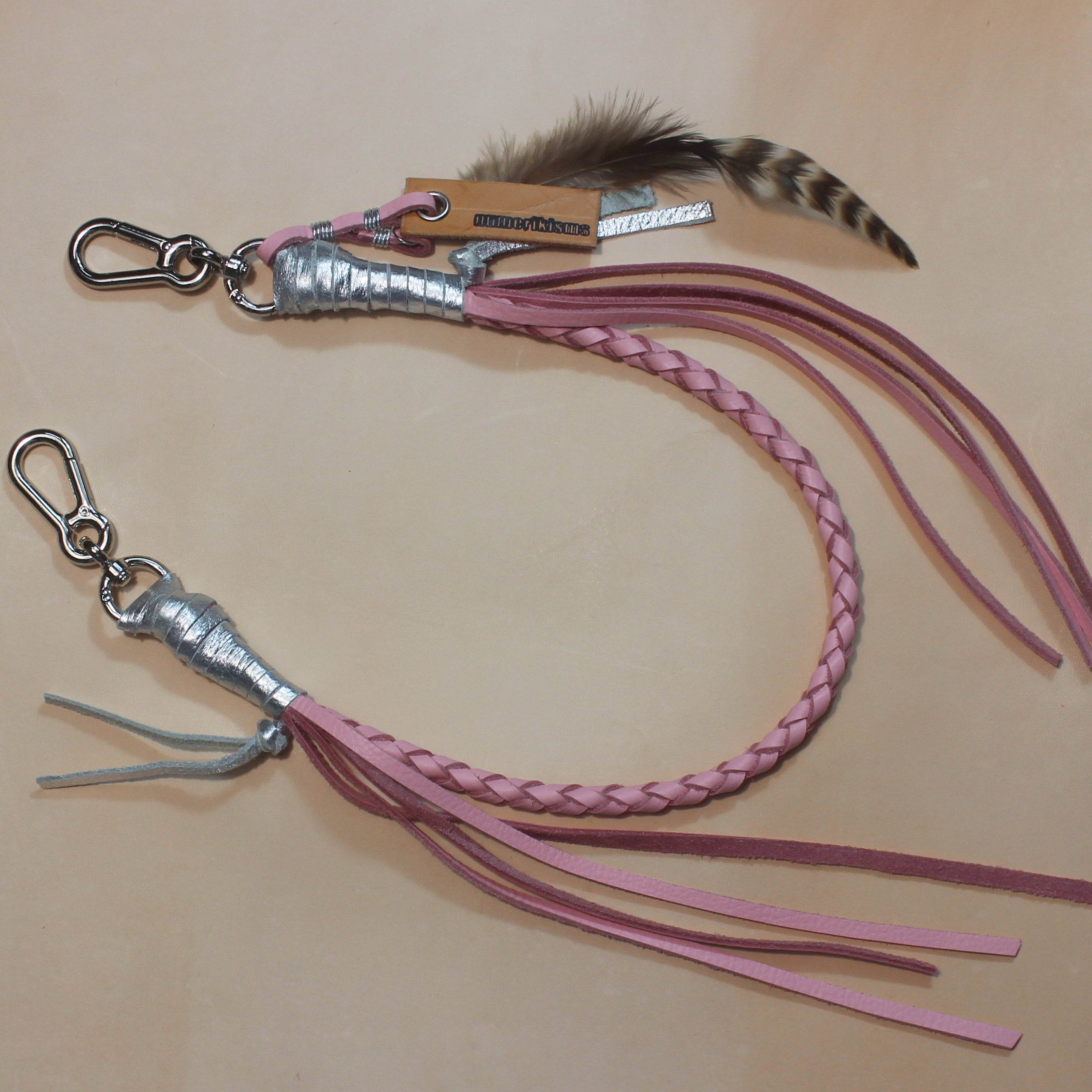 Leather Bag Chain<br>"Bubble Gum"