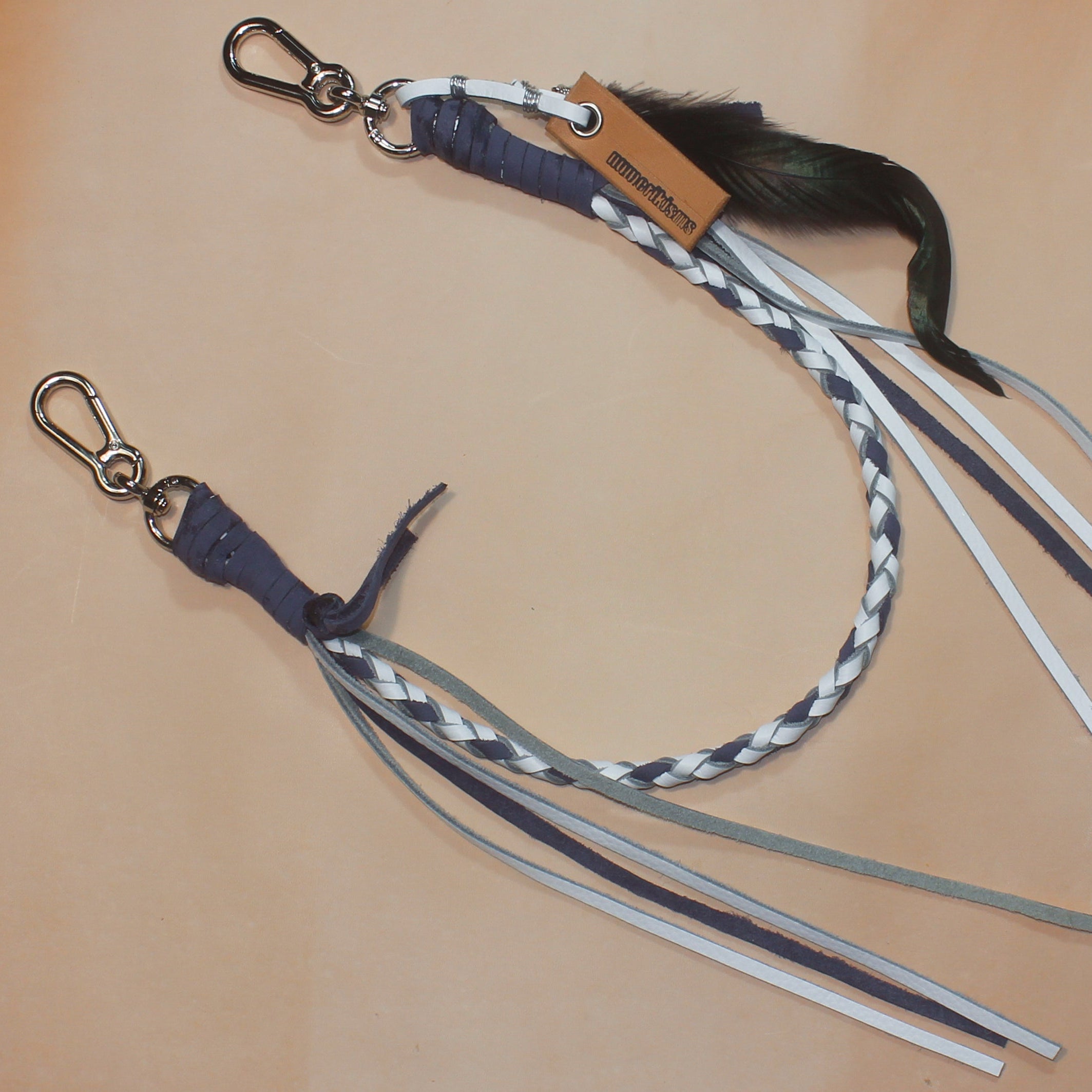 Leather Bag Chain<br>"Blueberry Yogurt"