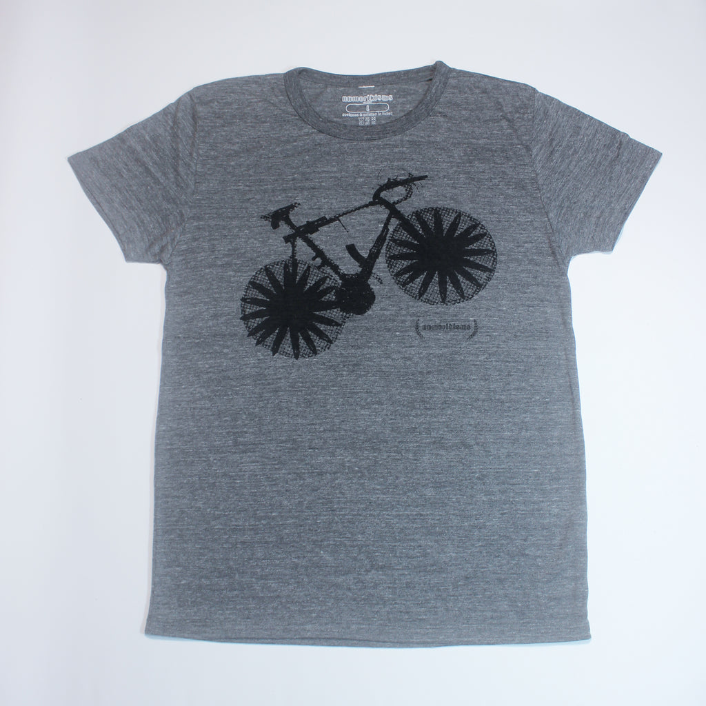 Bicycle T-Shirt<br>Heather Grey/Black