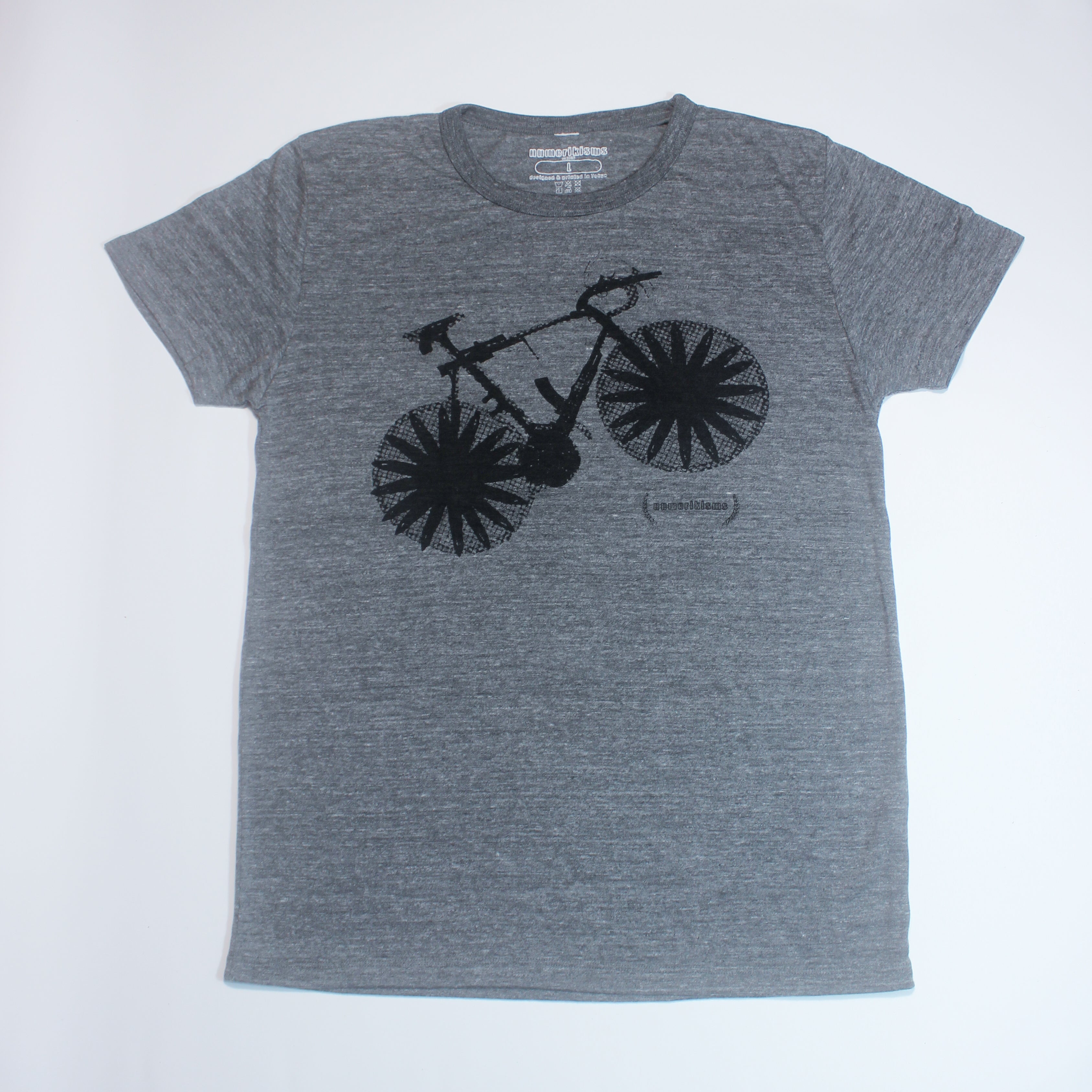 Bicycle T-Shirt<br>Heather Grey/Black