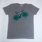 Bicycle T-Shirt<br>Heather Brown/Green