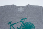 Bicycle T-Shirt<br>Heather Brown/Green