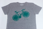 Bicycle T-Shirt<br>Heather Brown/Green
