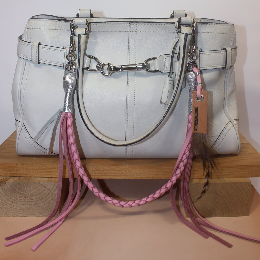Leather Bag Chain<br>"Bubble Gum"