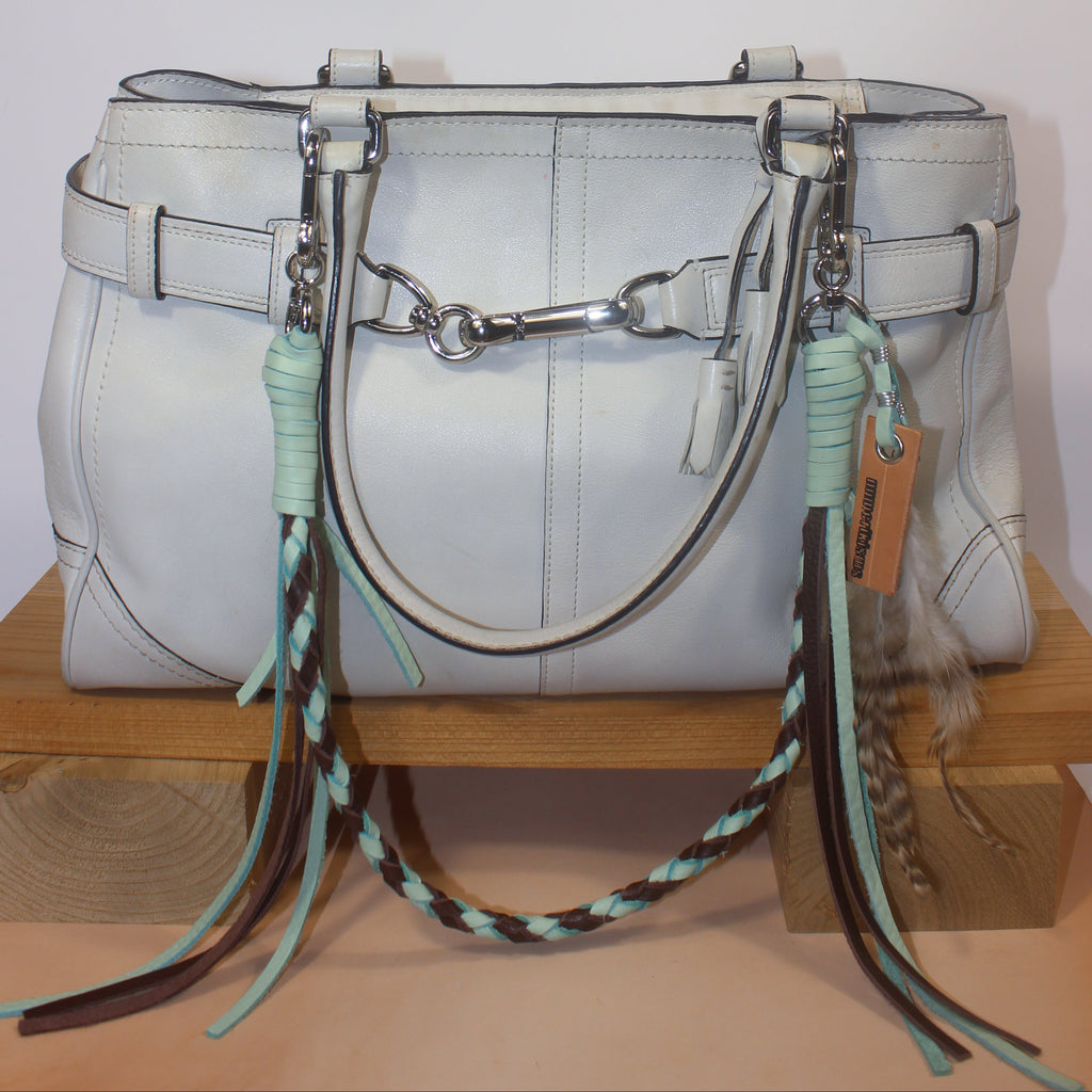 Leather Bag Chain<br>"Chocolate Mint"
