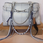 Leather Bag Chain<br>"Blueberry Yogurt"