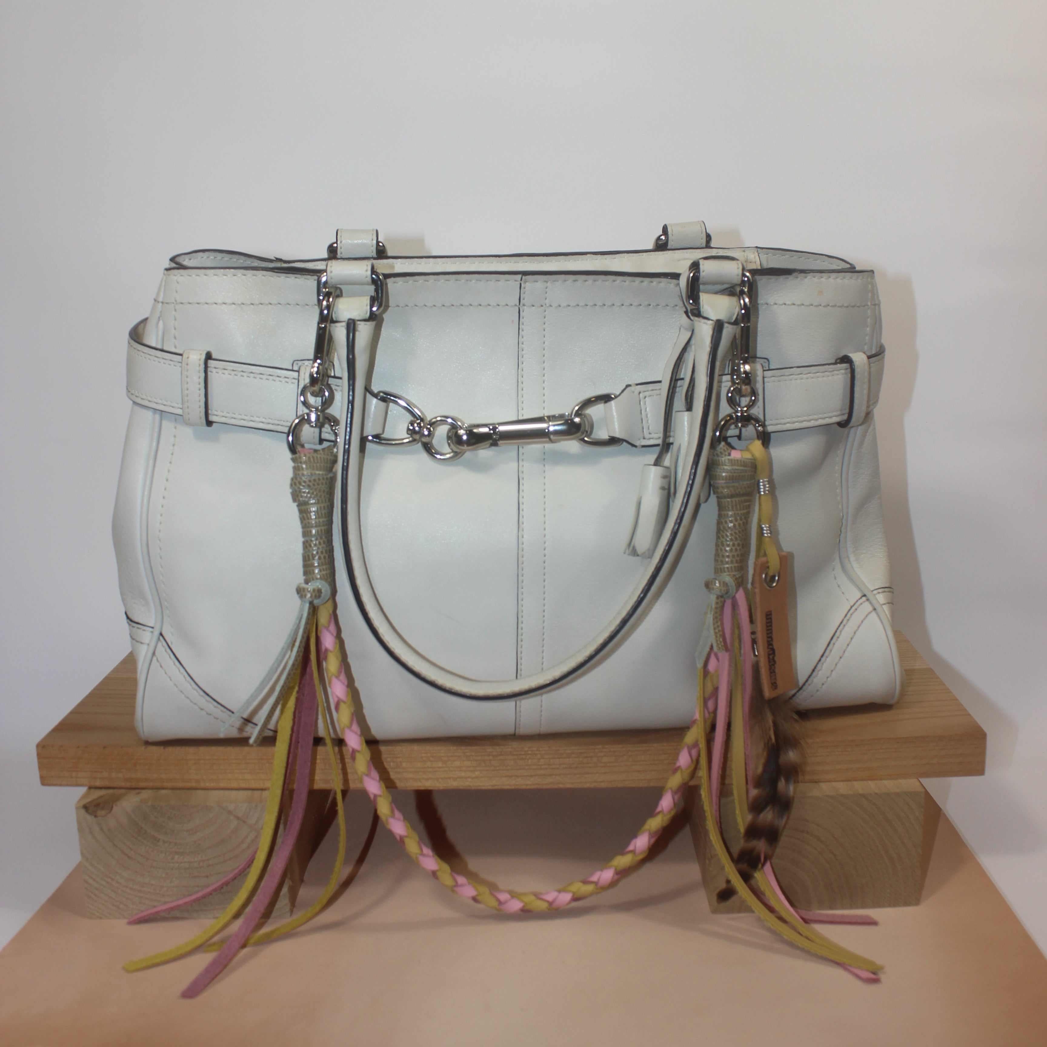 Leather Bag Chain<br>"Strawberry Banana"